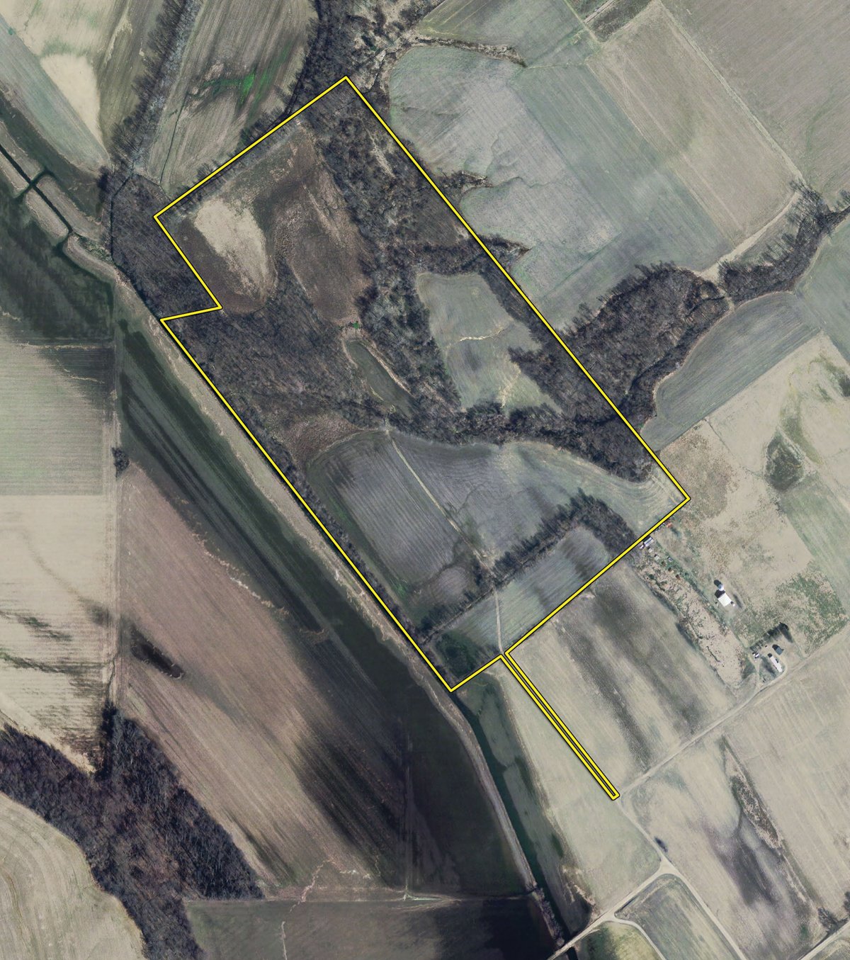Tract map - 78 Acres offered in 1 tract